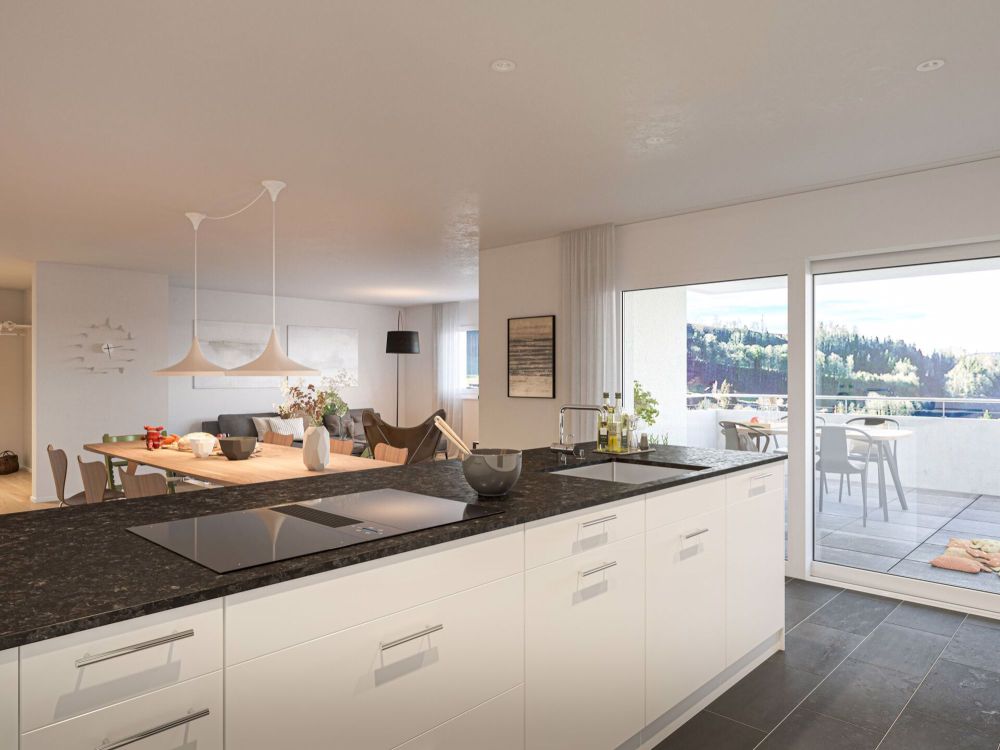 Lebensqualität auf einen Blick: Neubauwohnung mit Weitblick ins Grüne - Bild 3