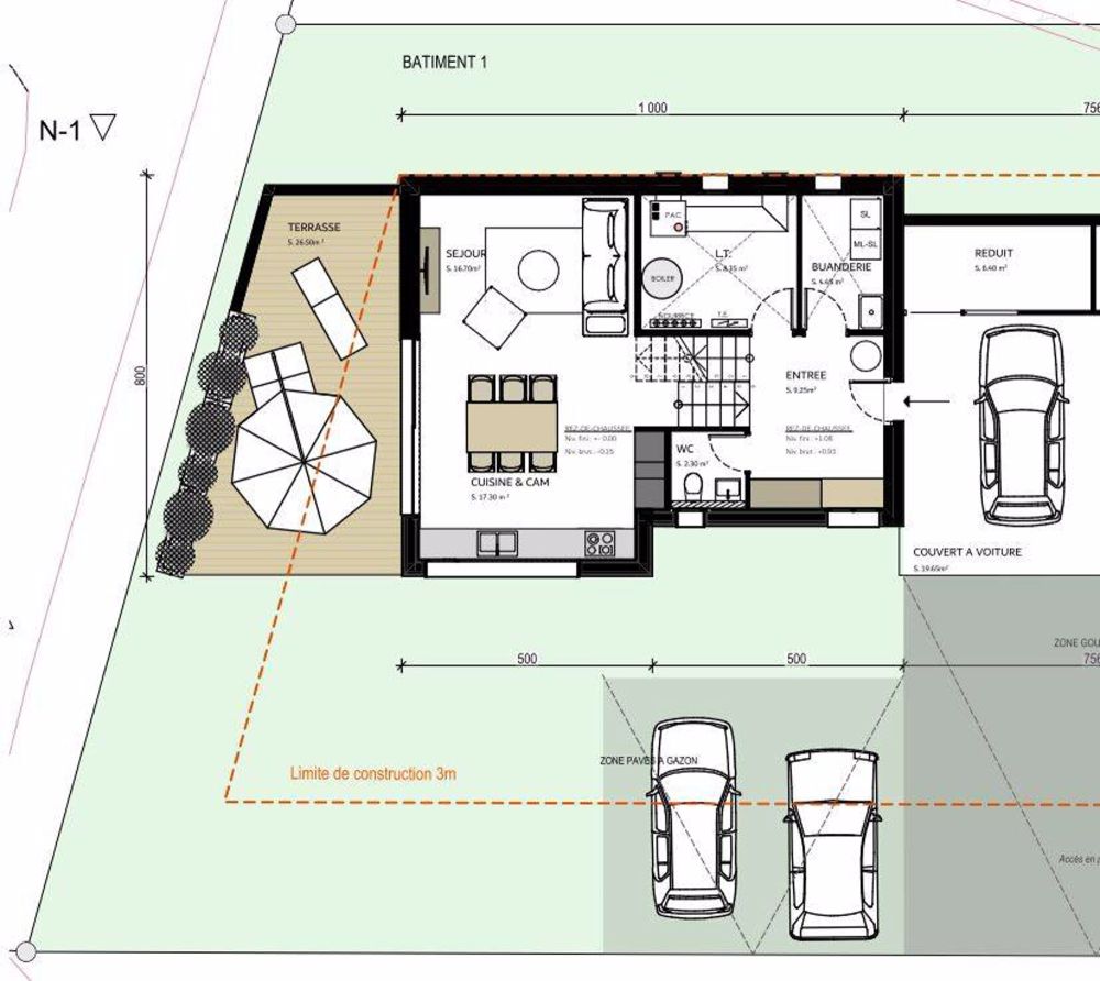 Le Levron construction, chalet de 4.5 p sur 4 demi-niveaux de 147.20 m2 de vente - Bild 2