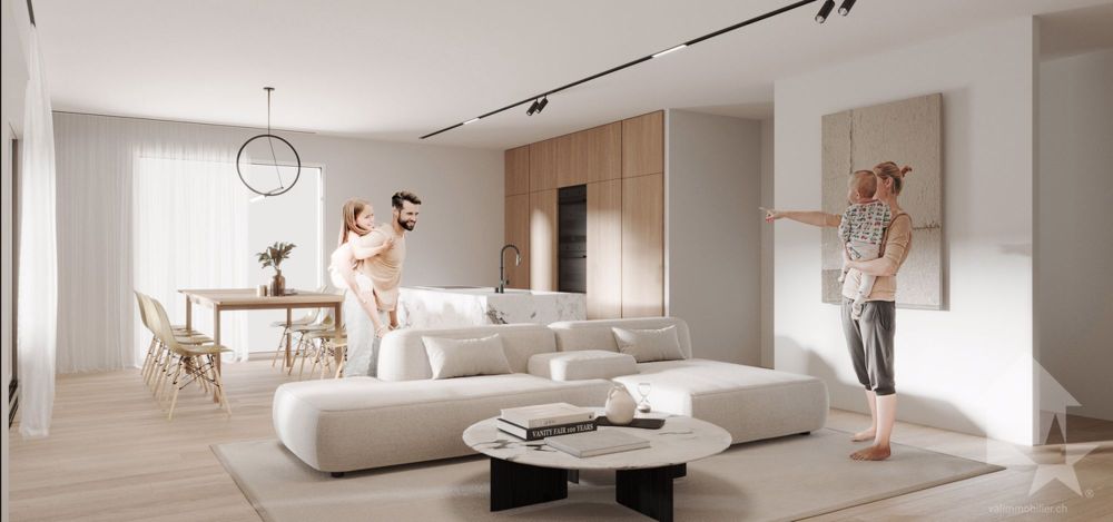 Appartement 3,5 pièces de 103 m2 avec terrasse et pelouse - Bild 4