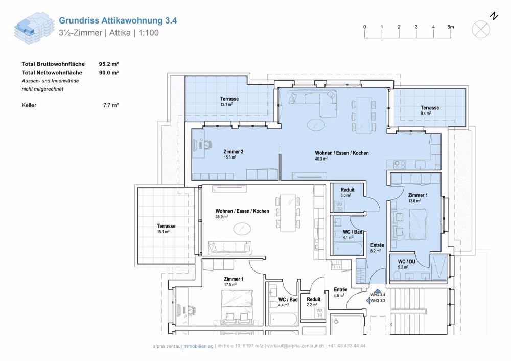 Casa Giardino - Attikawohnung 3.4 - Bild 4