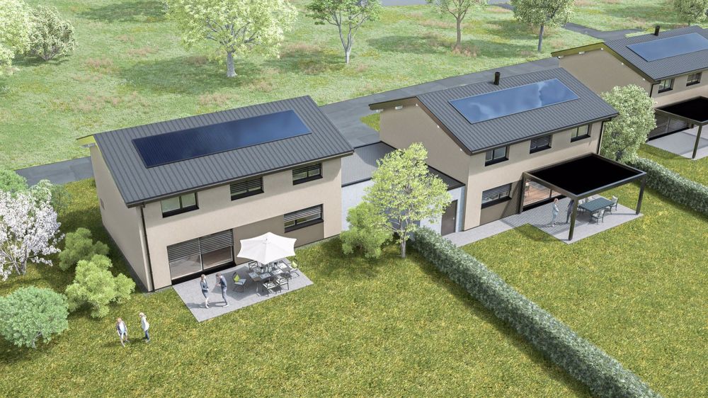 Villa neuve individuelle avec garage attenant Orientation Sud-Ouest - Image de synthèse