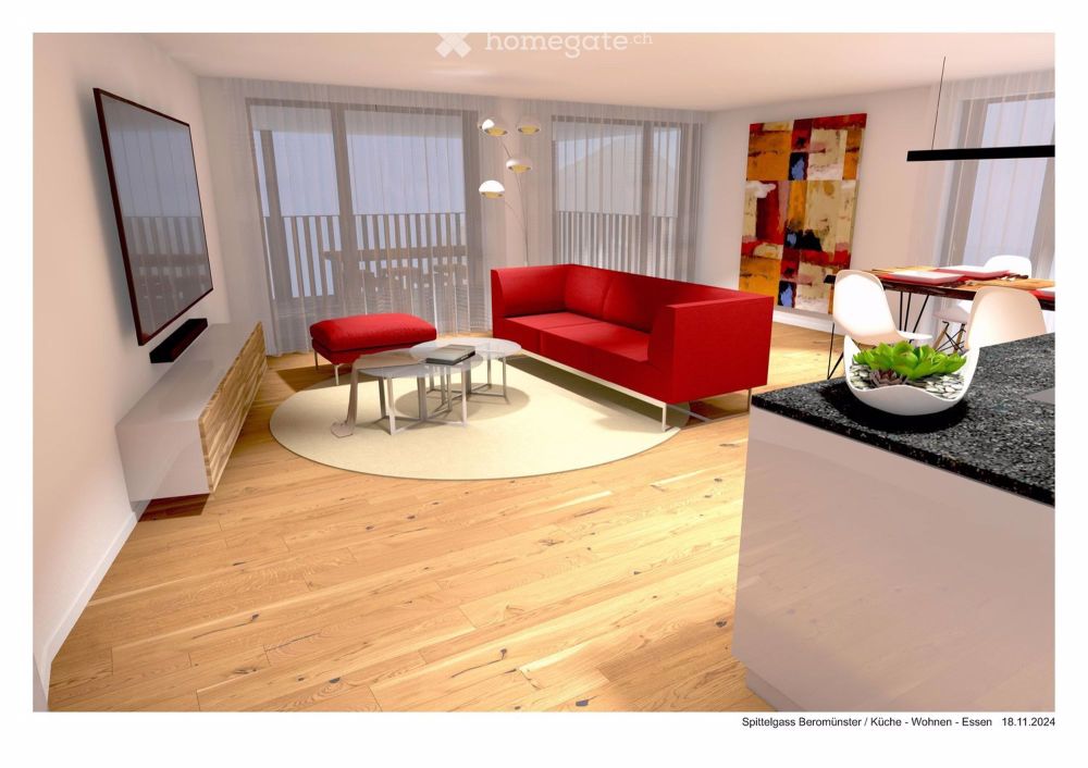 Grosszügige 3.5 Zimmer Etagenwohnung in Beromünster - Bild 3