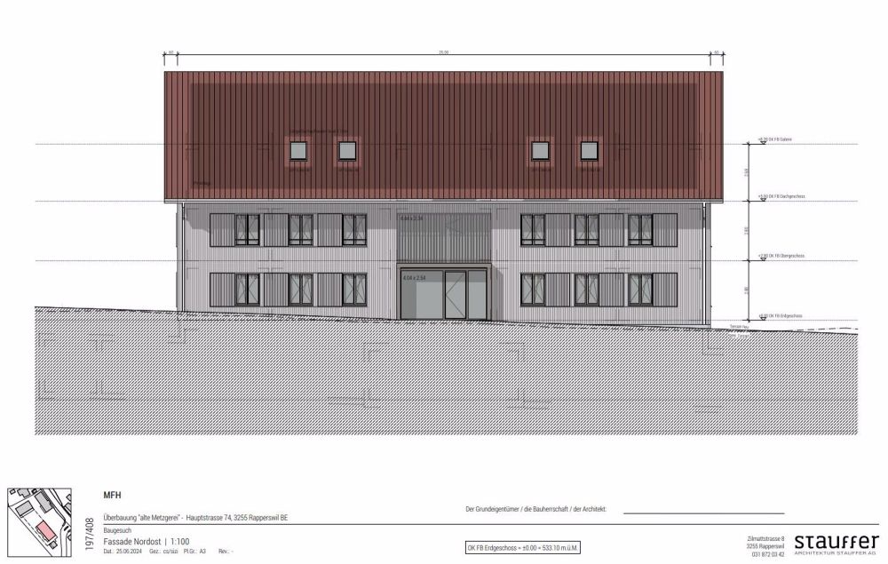 Dachwohnung 5,5-Zimmer mit Galerie - Überbauung "Alte Metzgerei", 3255 Rapperswil - Bild 3