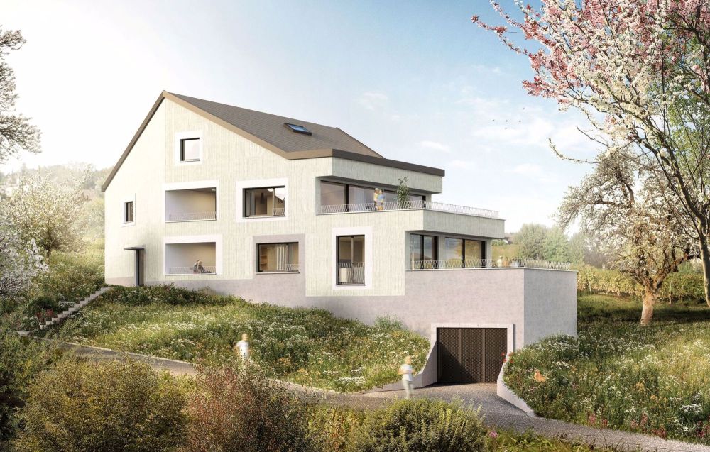 GROSSEN IMMOBILIEN - Exklusive 4.5-Zimmer Maisonettewohnung mit Weitsicht in Lugnorre - Bild 1