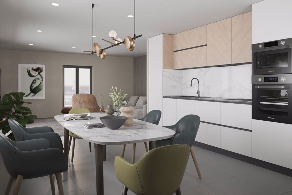 Duplex avec terrasse totalement rénové à proximité de la ville de Sion - Lot A.2 - Séjour / Los A.2 - Wohnzimmer / Lot A.2 - Living room