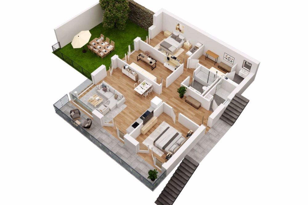 Appartement avec vue 180° sur le lac, terrasse et jardin privé ! - Bild 5