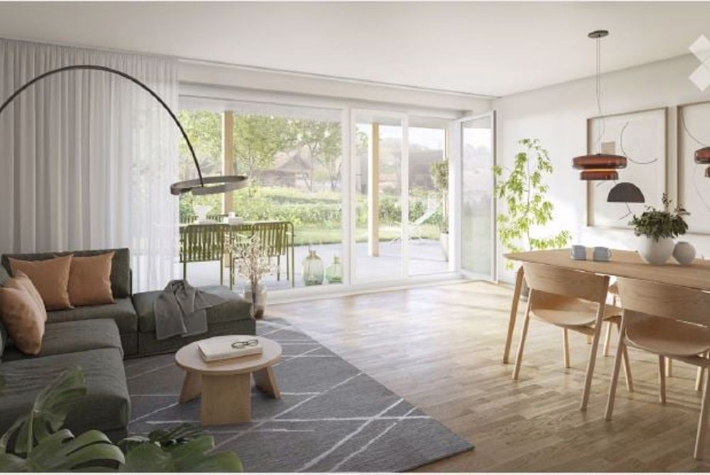 Herrliche helle 4. 1/2 Zimmerwohnung im Erdgeschoss, mit grossem Sitzplatz / Garten. - Bild 4