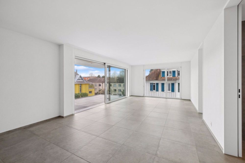 Helle und grosszügige Wohnung in Allschwil - Wohnzimmer