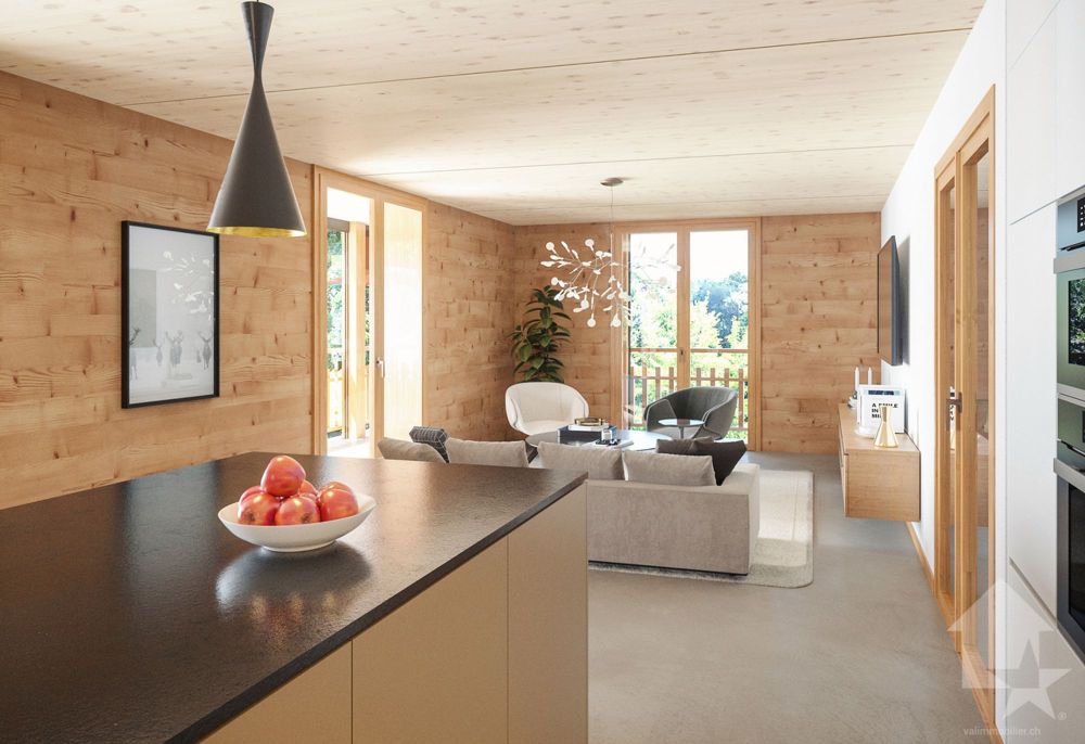 Monthey, La Kaazelle 4,5 Zimmer in einer umweltfreundlichen Wohnanlage - Exemple d'aménagement