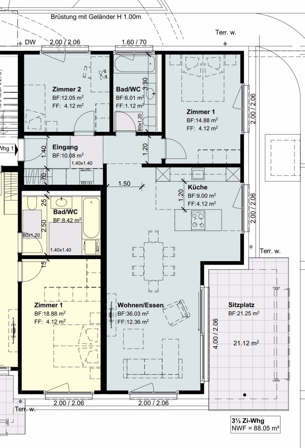 Moderne 3.5-Zimmer-Erdgeschosswohnung in Huttwil (1) - Bild 7