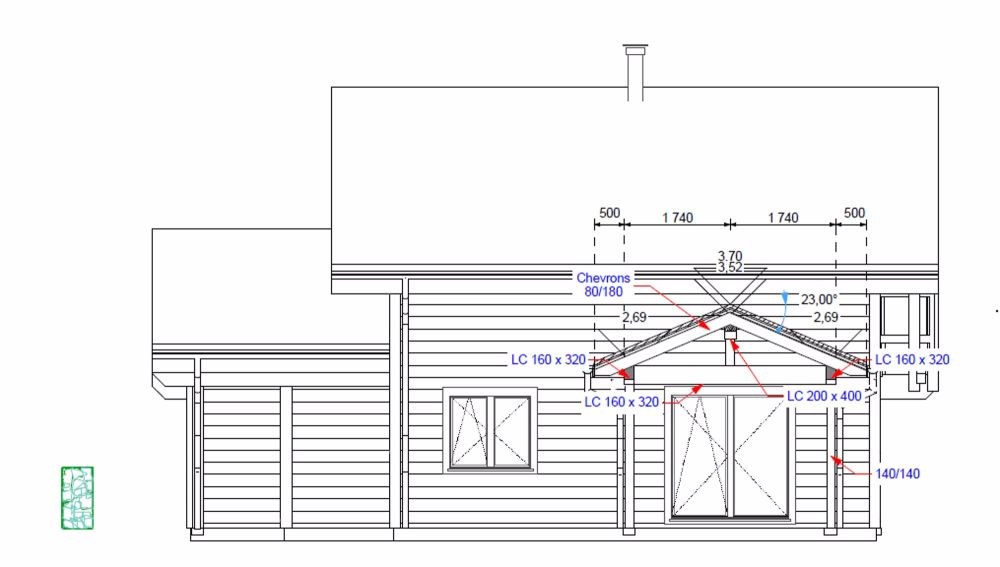 Maison moderne en madrier thermo-chauffé, avec garage, terrasse et jardin - Bild 8