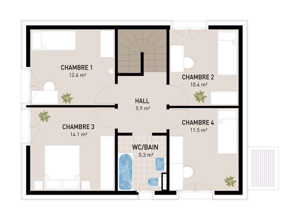 Villa contemporaine de 159 m2 util., 6,5pcs et 3 places de parc inclus. Lot D - Bild 10
