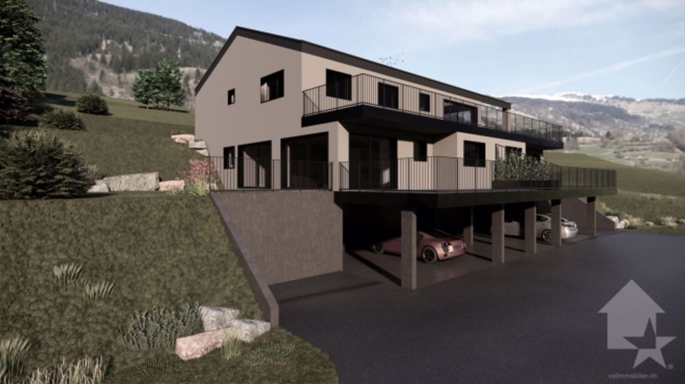 Attique de 4,5 pces à Veysonnaz avec jardin et deux places de parc - Bild 2
