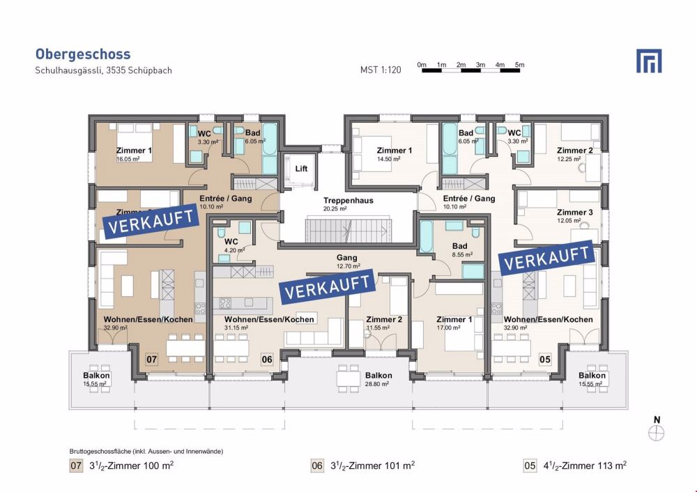 Neue EG-Wohnung im EmmePark zu verkaufen - Grundriss Obergeschoss