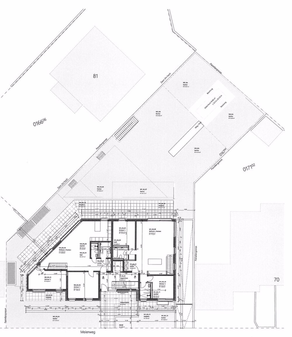 3.5-Z.-Gartenwohnung (W1) mit gr. Hobbyraum u. Keller, schönem Garten - Situation
