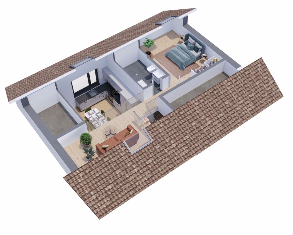 DUPLEX UNTER DEM DACH MIT LOGGIA - PANORAMABLIK - EXKLUSIV - Lot n°20 - 5,5 pièces - 2ème + Combles