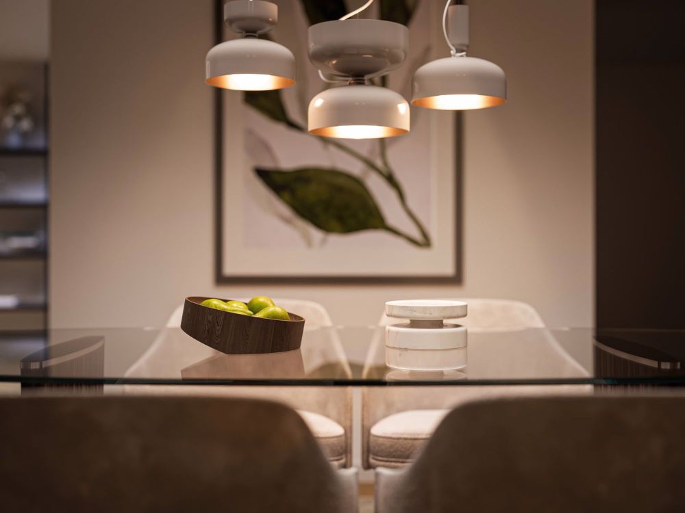 Familienfreundlich Leben im Grünen - «Türle» in Herznach - Innenvisualisierung Essbereich Close-Up