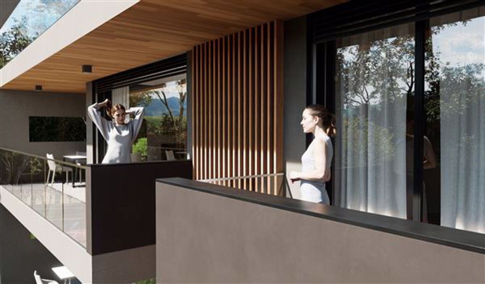 Bosco Luganese: 4.5-Zimmer-Wohnung - Balcone