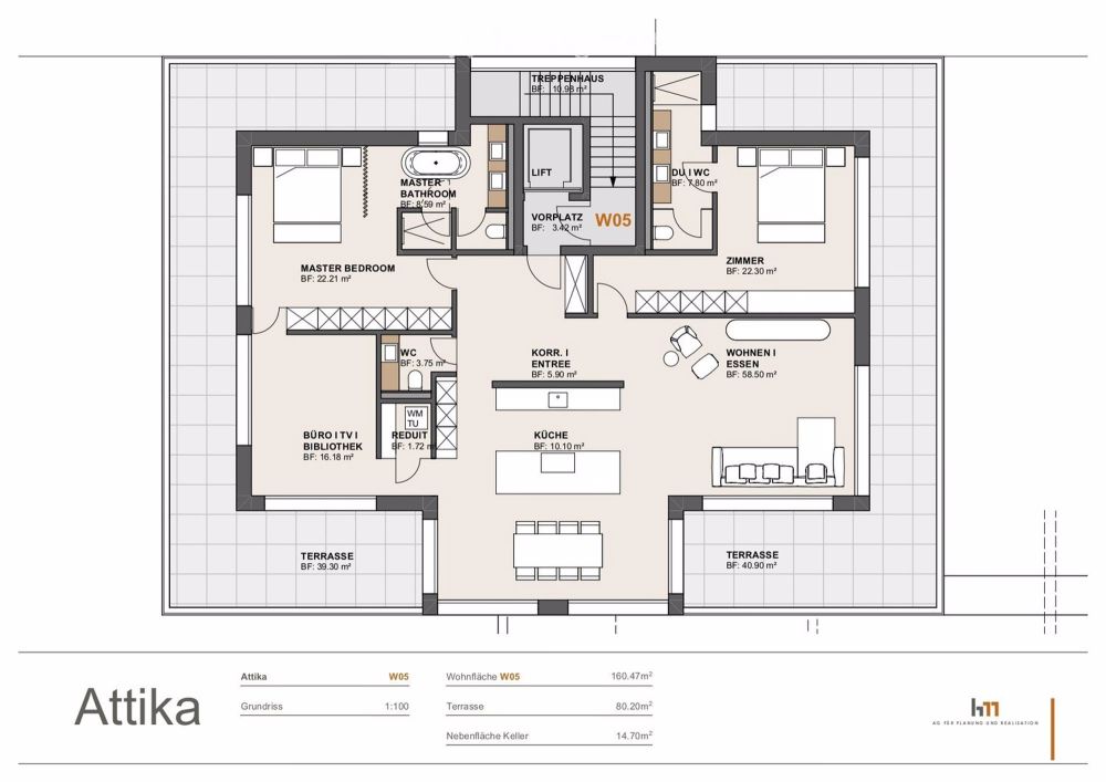 Moderne 4.5-Zimmer-Attika-Wohnung mit Seeblick in Wilen b. Wollerau - Bild 3
