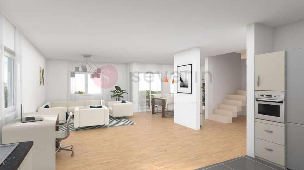LANDHAUSIDYLLE RÜDLINGEN: 5 WOHNUNGEN 3.5/4.5 ZIMMER INKL TGPP. - WOHN-/ESSBEREICH