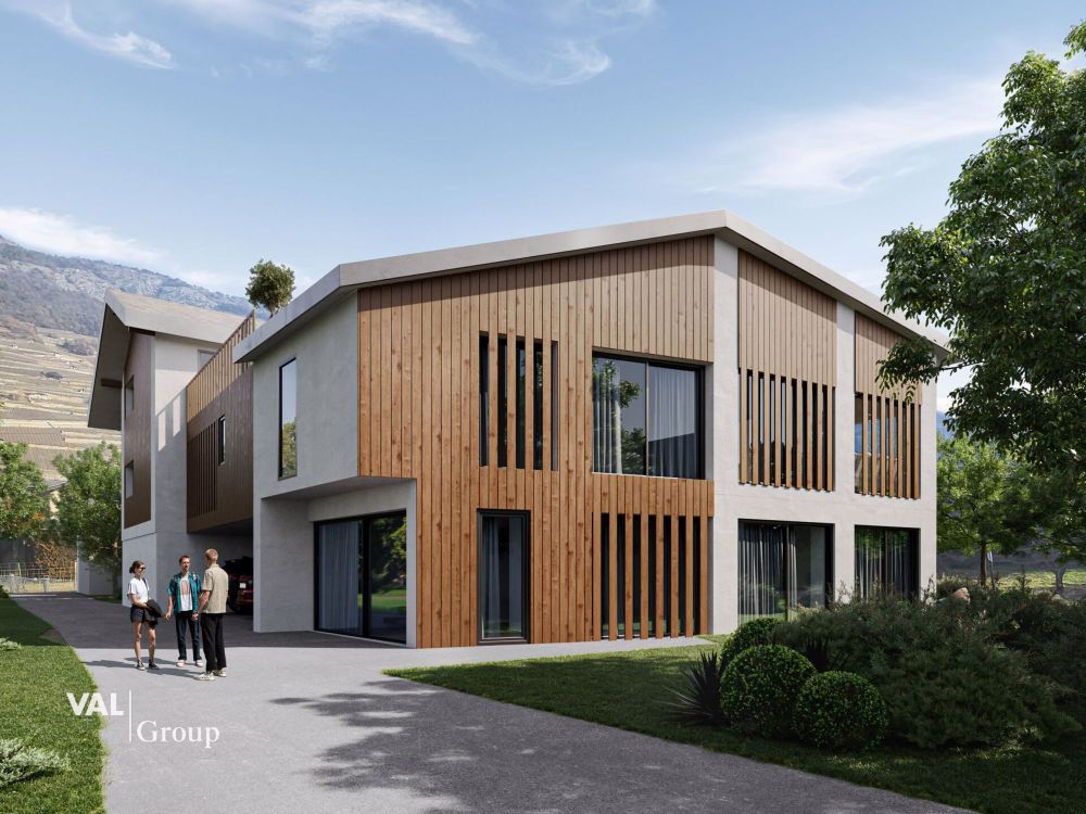 Villa mitoyenne en triplex avec terrasse et vue imprenable sur la vallée du Rhône - Bild 3