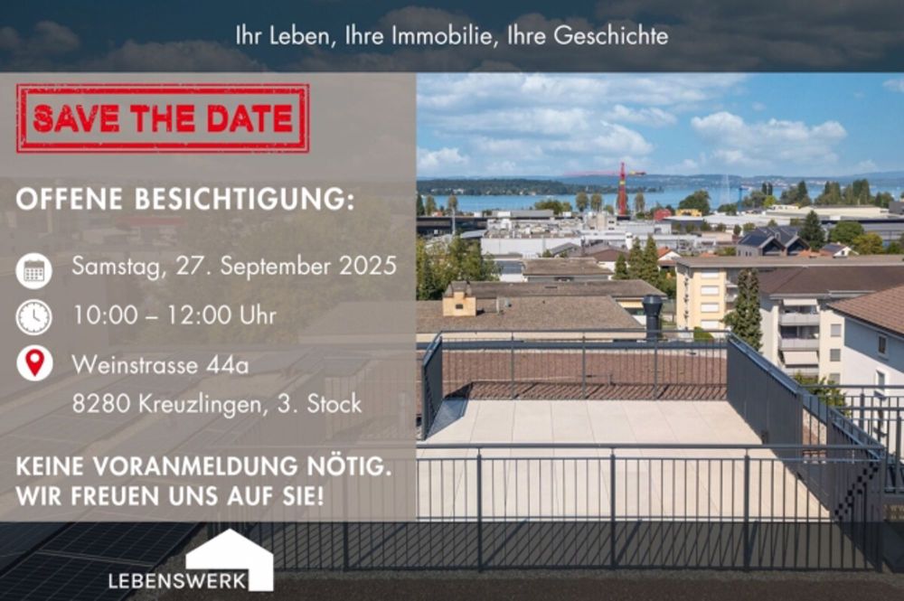 Wohnen am Wiibärg - 4.5 Zimmer Attika mit 3 Terrassen, Kreuzlingen TG - OFFENE BESICHTIGUNG AM 27.09.2025 - Bild 1