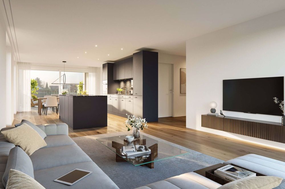 Neubau "Alpenblick" - 3.5-Zi. Wohnung im EG mit Südwestausrichtung und riesiger Gartenfläche - Bild 1