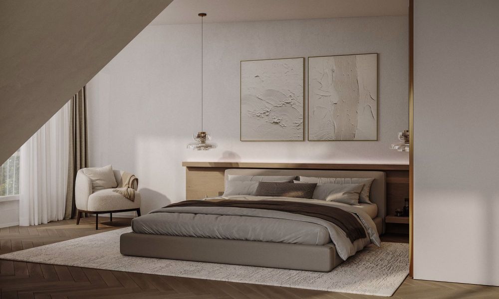 Wohnen im Moment vollkommener Balance - Schlafzimmer