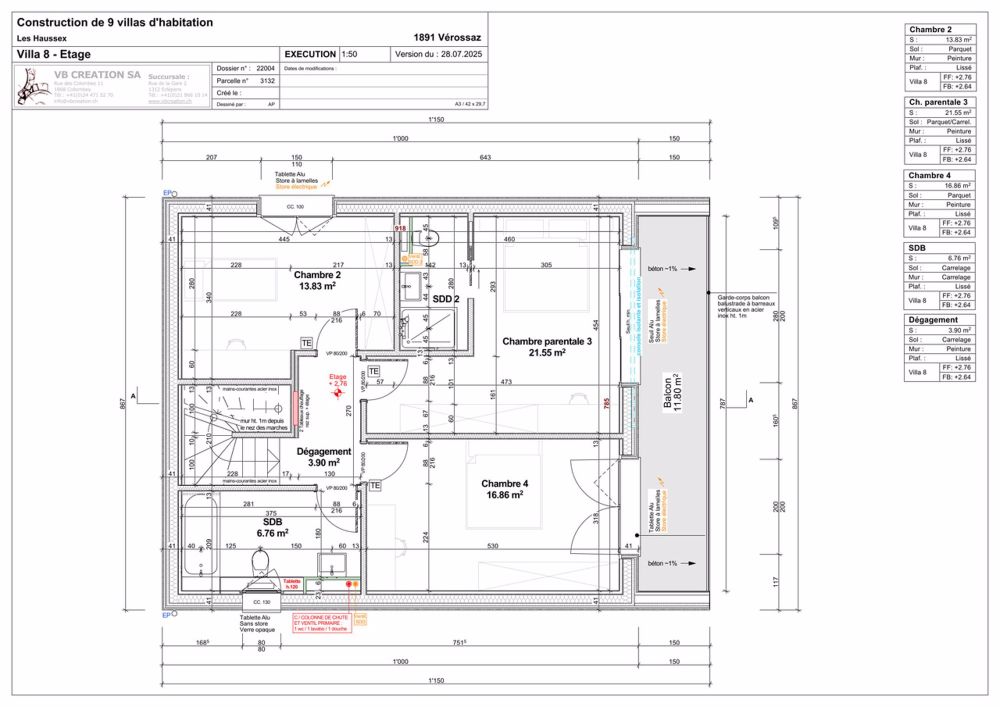 Magnifikes Chalet-Villa-Einfamilienhaus in Vérossaz - Etage