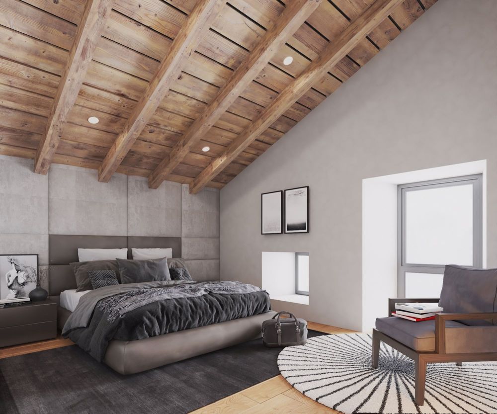 Duplex avec terrasse totalement rénové à proximité de la ville de Sion - Lot A.2 - Chambre à coucher / Los A.2 - Schlafzimmer / Lot A.2 - Bedroom