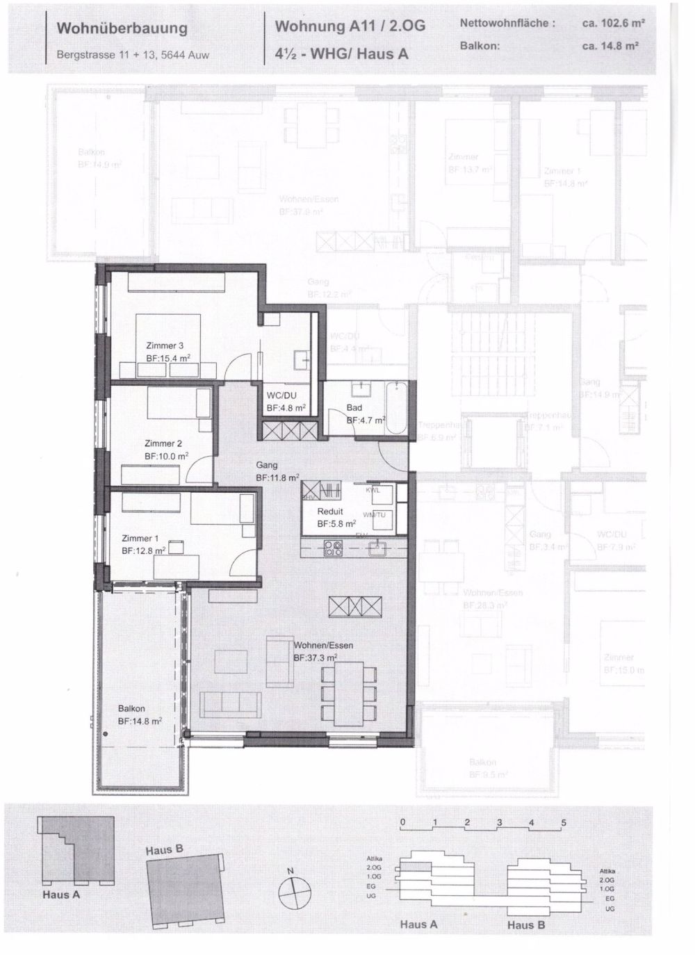 Moderne 4.5-Zimmer-Wohnung in Auw mit Minergie-Zertifizierung - Bild 4