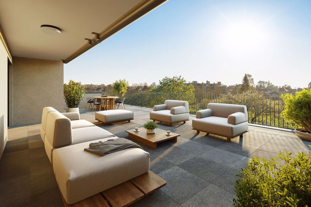 Attraktive Attikawohnung mit See- und Bergsicht - Neubauprojekt «Sc... - Terrasse Attikawohnung 10