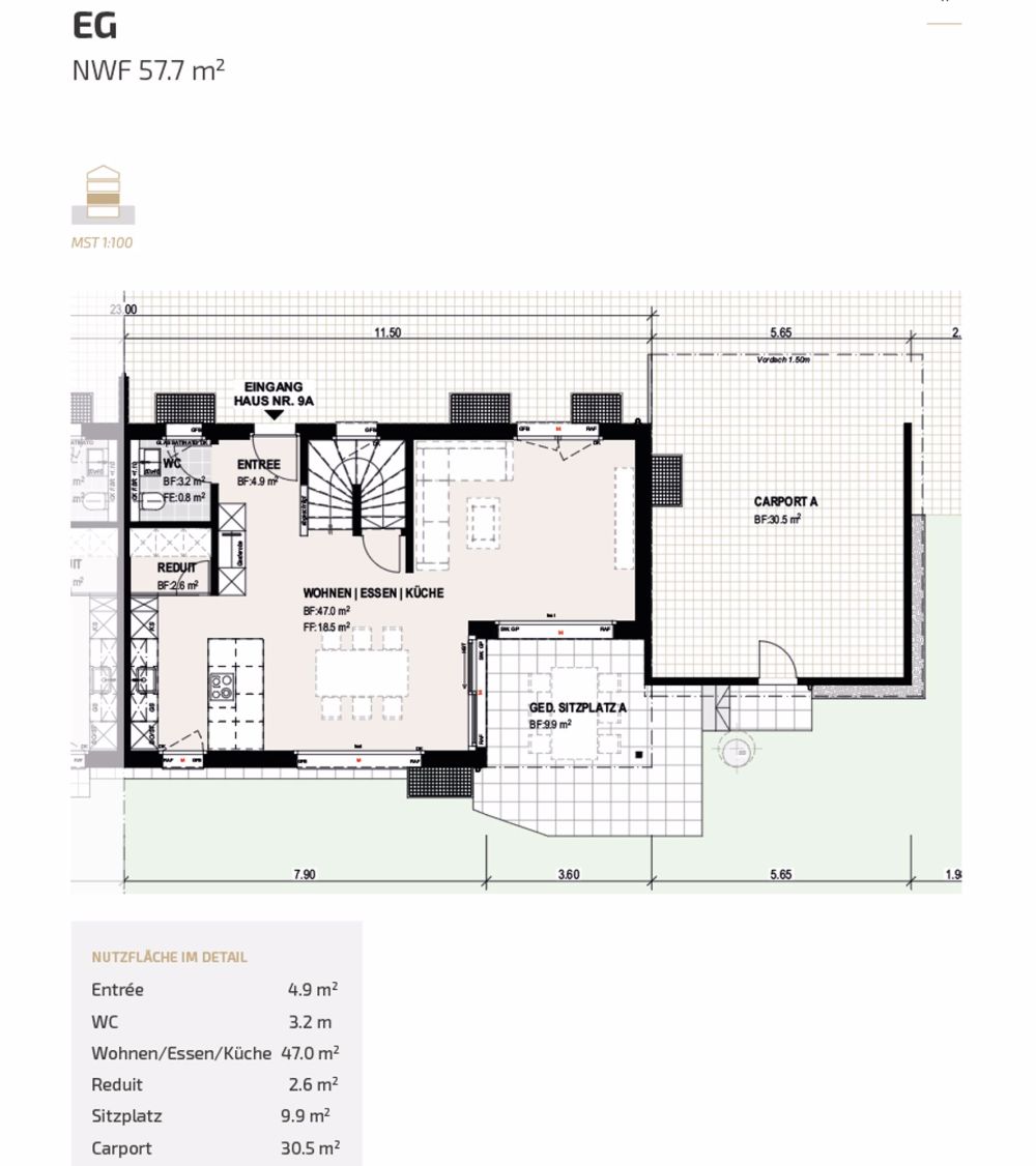 NEUBAU: XXL Doppel-Einfamilienhaus mit 194m2 NWF und grossem Garten - Bild 8