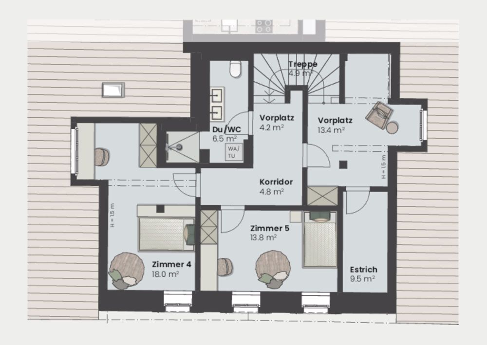 BAUSTART IST ERFOLGT! 7.5 Zimmer-Wohnung MFH Haus Ost Puurehuus Wermatswil - Bild 7