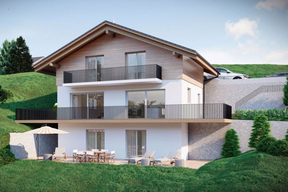 Neubau 5½ bis 6½ Zimmer Einfamilienhaus an aussichtsreicher Hanglage - Bild 1