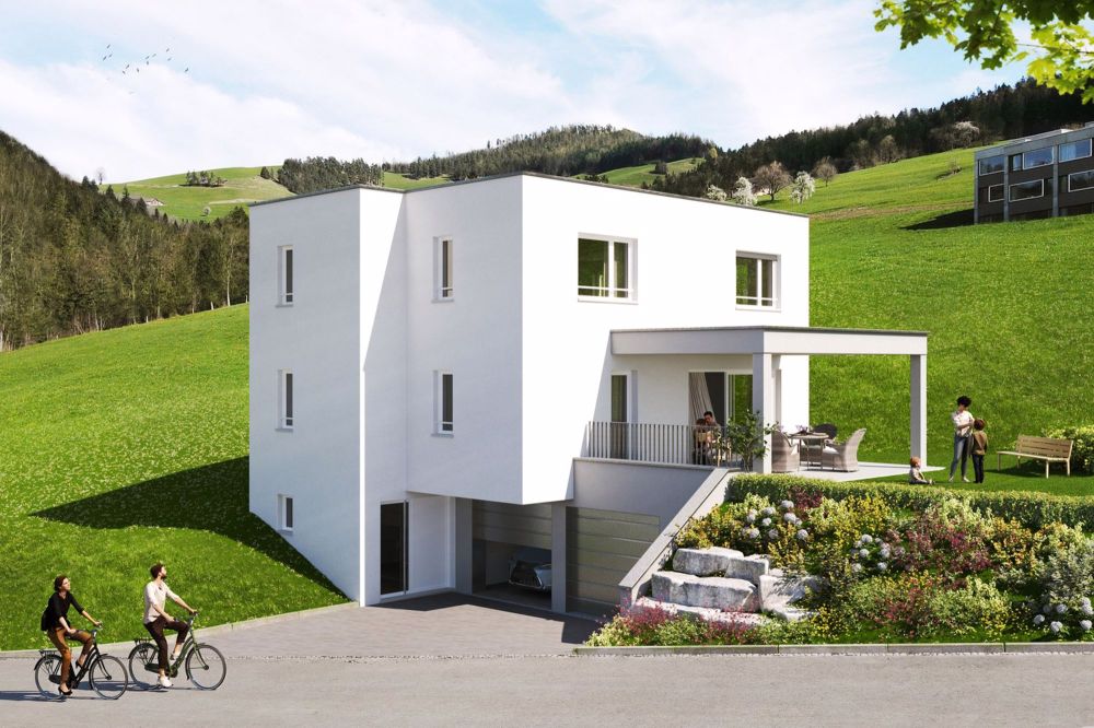 Eigenheim in grüner Umgebung - Visualisierung