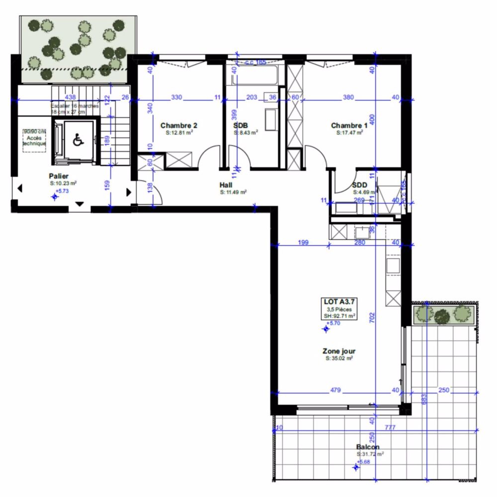 Elegantes 3.5-Zimmer-Apartment im neuen letzten Stock mit großer Südost-Terrasse - Bild 2