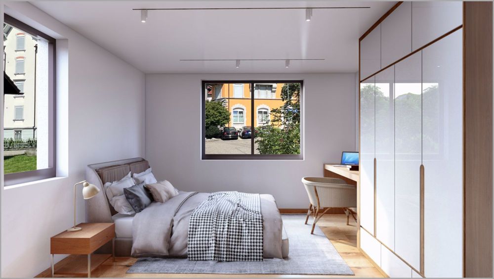 Exklusive Erdgeschosswohnung mit Gartenanteil! - Goldbrunnenweg EG SCHLAFZIMMER