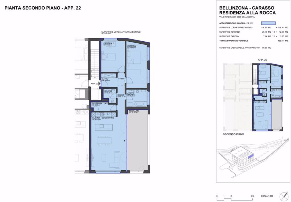 Residenz Alla Rocca - App. 22 Zweiter Stock - 3.5 Zimmer Kopie - Bild 10