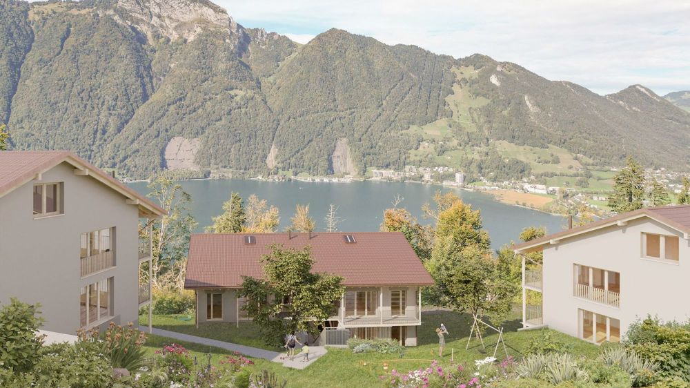 Neubau-Gartenwohnung mit Berg- und Seesicht in Seelisberg - Bild 3