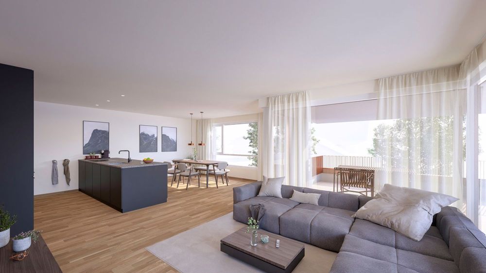 Exklusive 3.5-Zimmer Gartenwohnung - Wohnbereich