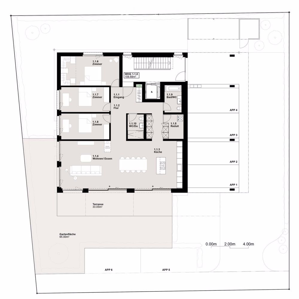 Neubau 4-Familienhaus mit Gartenwohnung und Attika - Bild 7