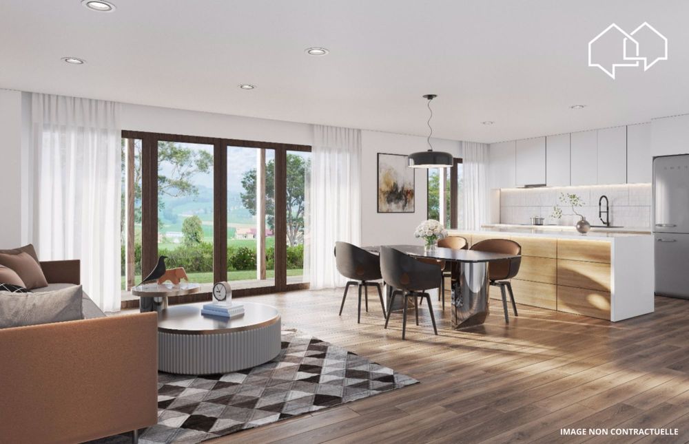 Wohnung mit 3.5 Zimmern im 1. Stock (Gebäude 2 - Einheit 6) - Séjour rez bâtiment B2