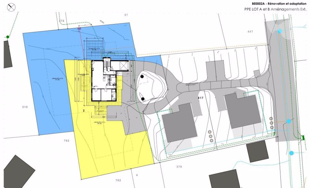 Prächtige 3,5-Zimmer-Wohnung im Erdgeschoss einer Architekten-Villa mit privatem Garten (Rasenmäher-Roboter, automatische Bewässerung) und Bahnhof LEB vor Ort. - Surface jardin privatif de 545 m2 avec 2 grandes terrasses