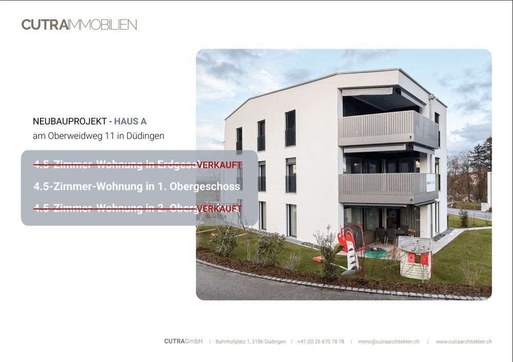 NEUBAU MFH A - 4.5-Zimmer-Wohnungen 1. OG - Bild 1