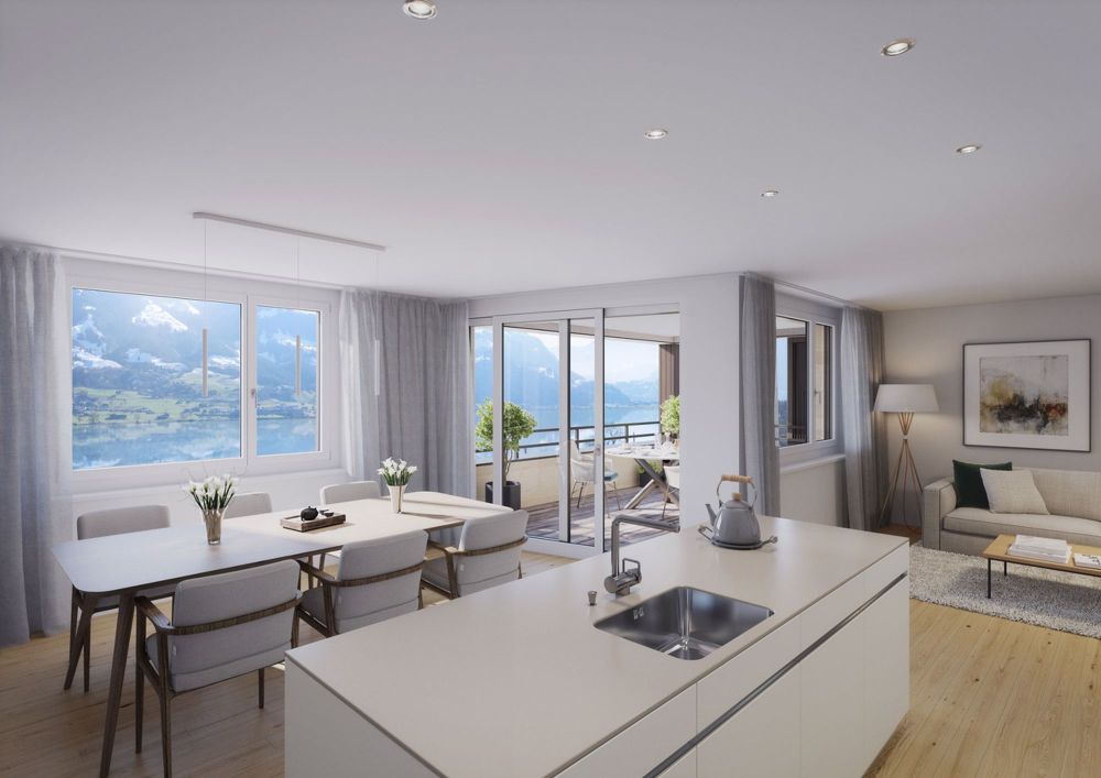 Letzte Chance! Traumwohnung mit See- & Bergblick - Visualisierung