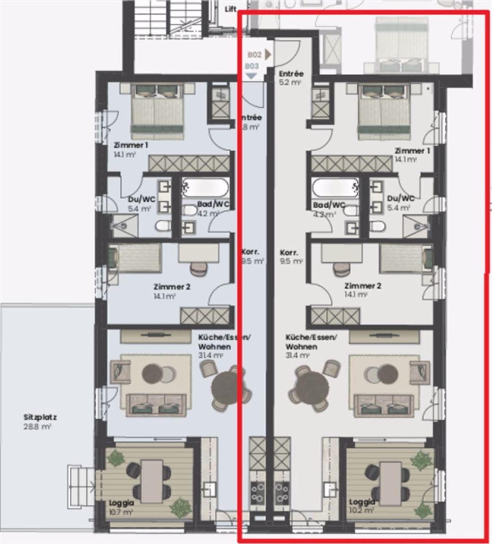 BAUSTART ERFOLGT! Landwohnen in Stadtnähe Neubauwohnungen im Herzen des Dorfes Wermatswil - Bild 1