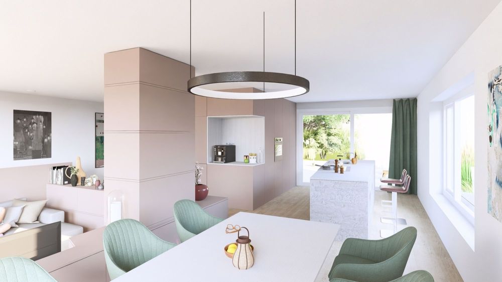 Neubauprojekt Allmendgasse mit vier 7.5-Zimmer-Doppelhäuser (Haus D) - Innenvisualisierung