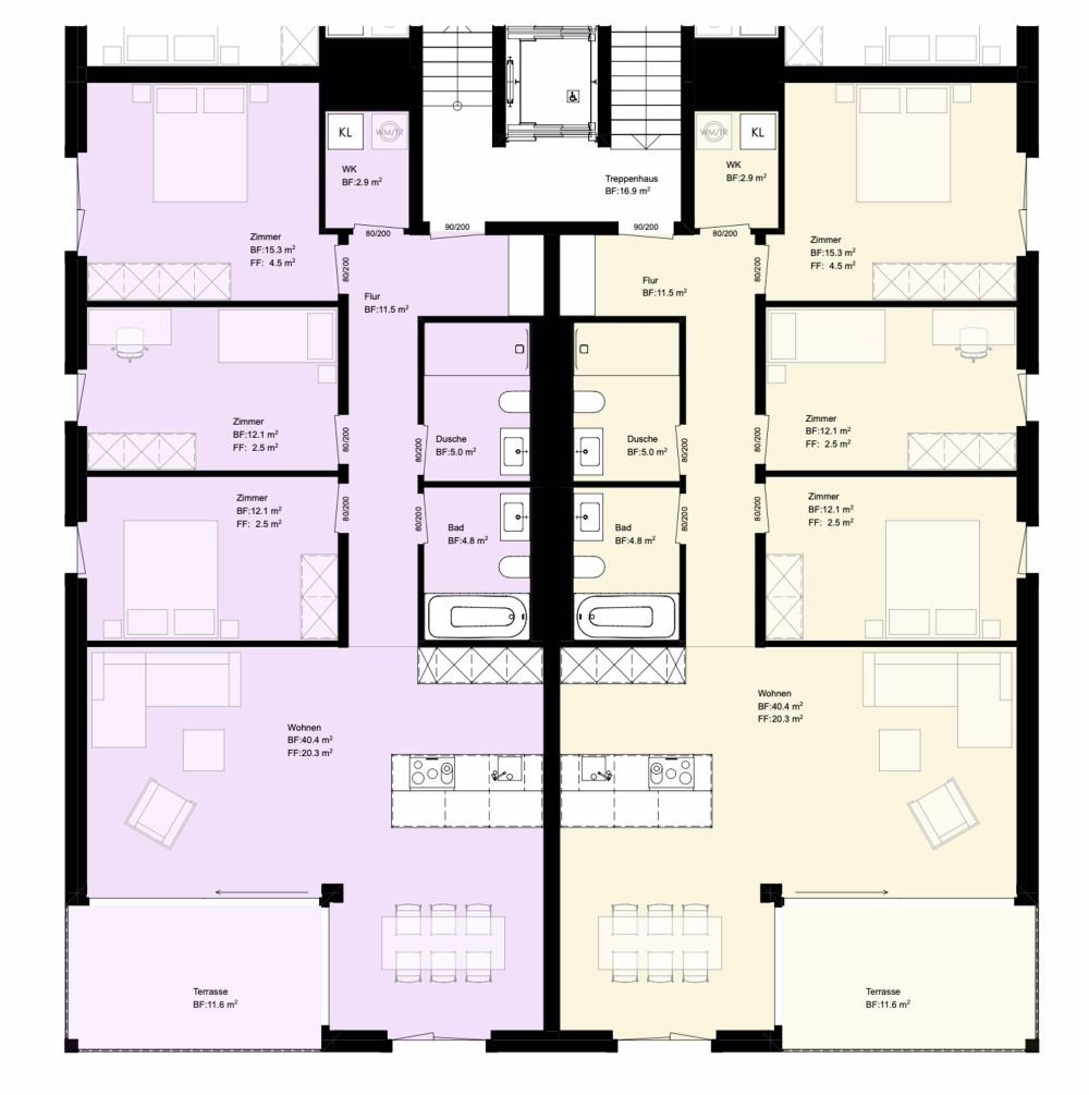 Courgevaux - 4.5-Zimmerwohnungen im modernen Neubau - Bild 4