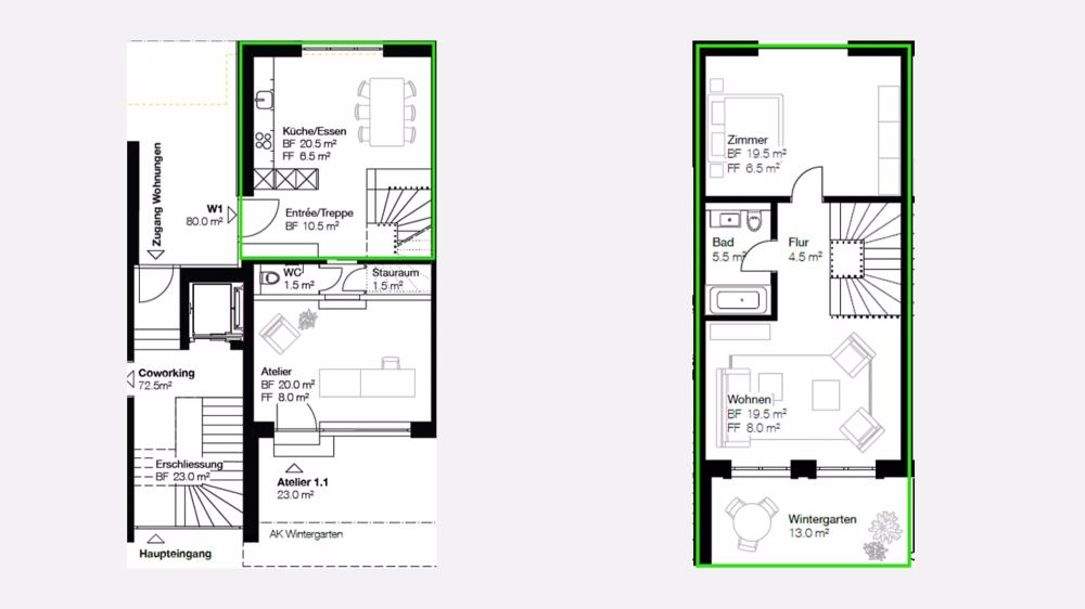 Moderne 3-Zimmer Maisonettewohnung mit Wintergarten (W1) - Bild 2